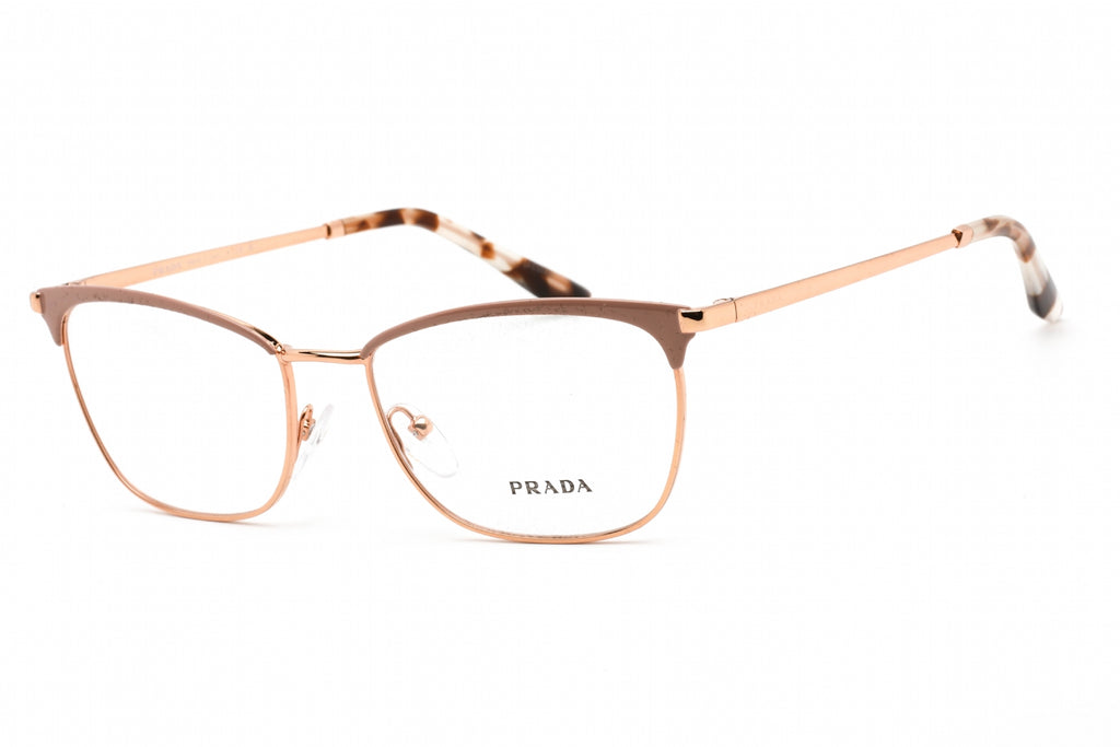 Prada 0PR 57WV Eyeglasses Pink Gold/Clear demo lens Women's