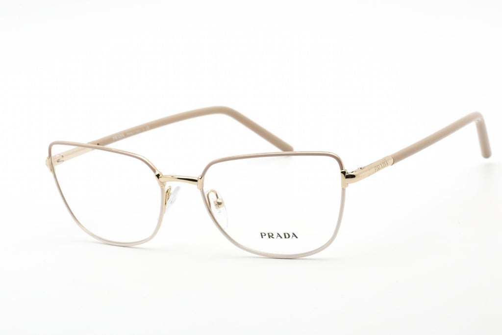 Prada 0PR 59YV Eyeglasses Beige Brown Gold / Clear Lens Women's