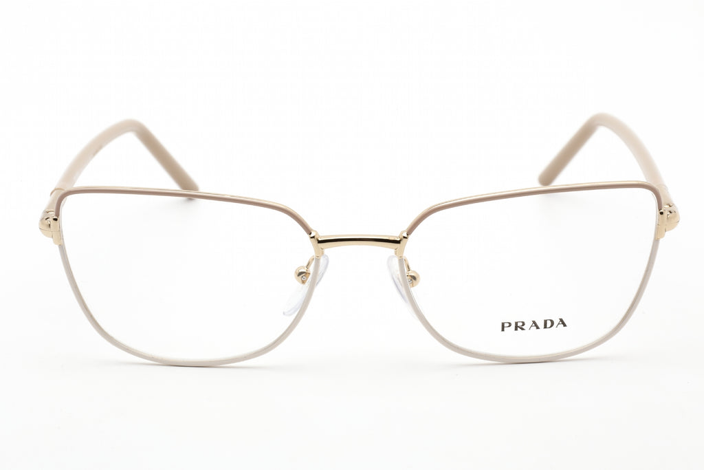 Prada 0PR 59YV Eyeglasses Beige Brown Gold / Clear Lens Women's