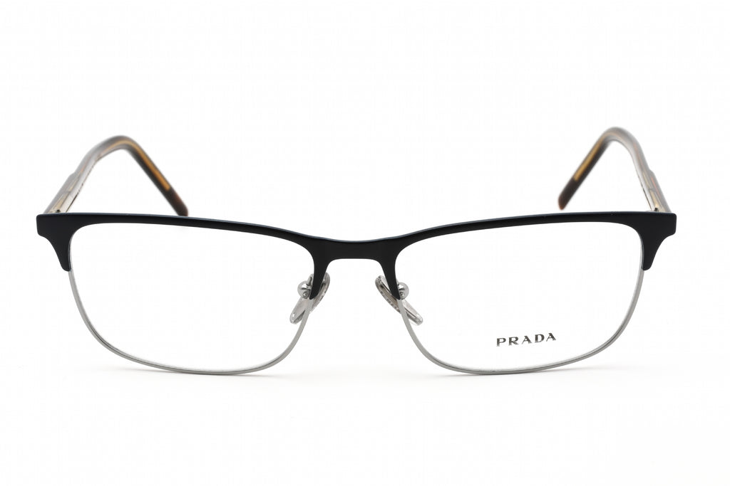Prada 0PR 66YV Eyeglasses Matte Gunmetal Blue / Clear demo lens Men's