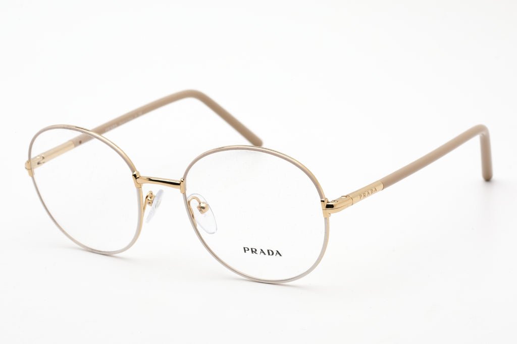 Prada 0PR55WV Eyeglasses Beige/White/Clear demo lens Unisex