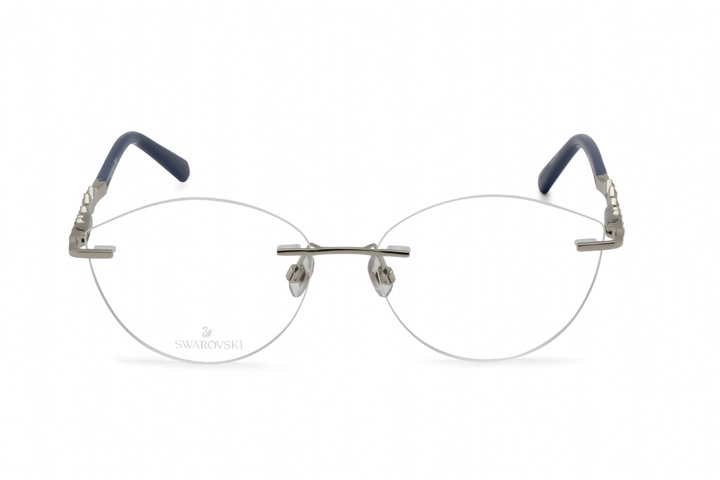 Swarovski SK5346 Eyeglasses Shiny Palladium / Clear Lens Men's