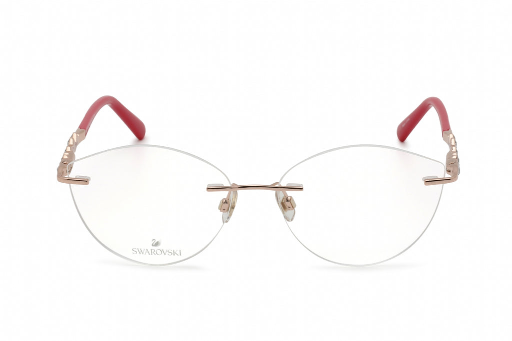 Swarovski SK5346 Eyeglasses shiny rose gold/Clear demo lens Women's