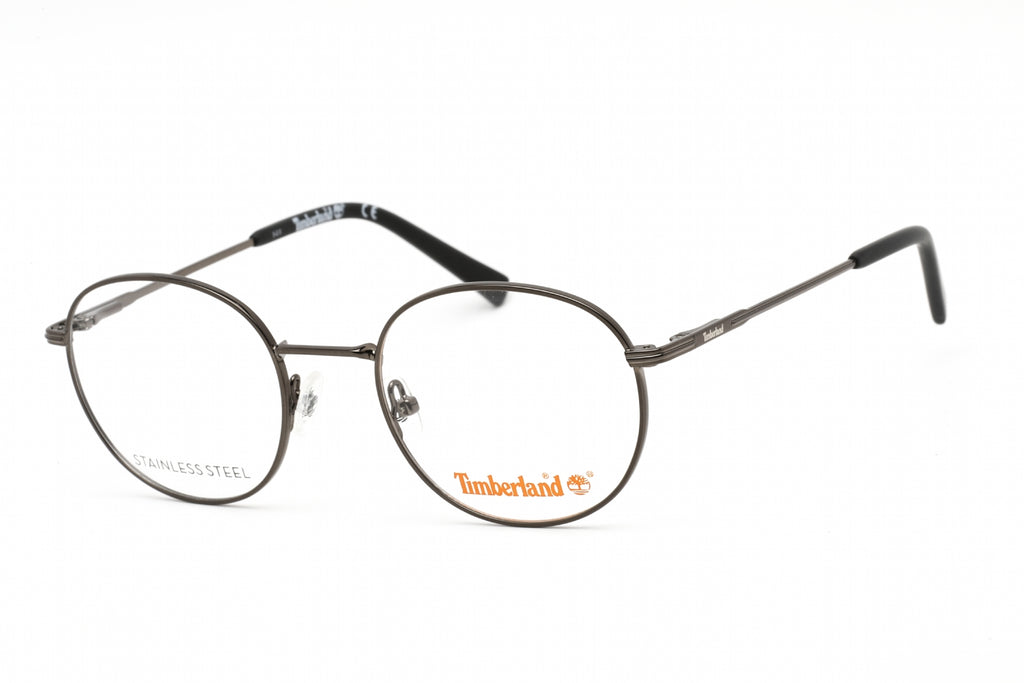 Timberland TB1606 Eyeglasses Shiny Gunmetal / clear demo lens Unisex