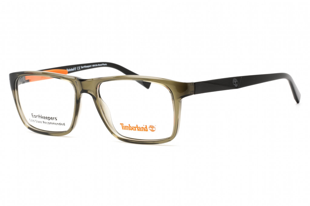 Timberland TB1744 Eyeglasses Shiny Dark Green / Clear Lens Men's