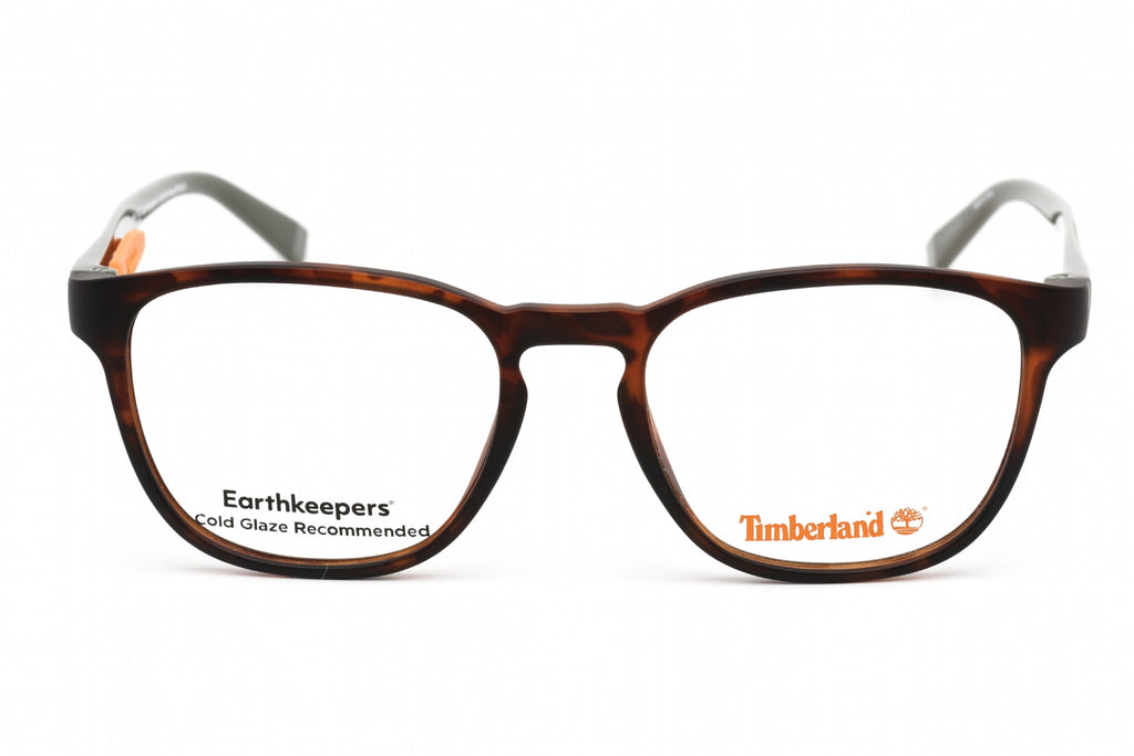 Timberland TB1745 Eyeglasses dark havana/clear demo lens Men's