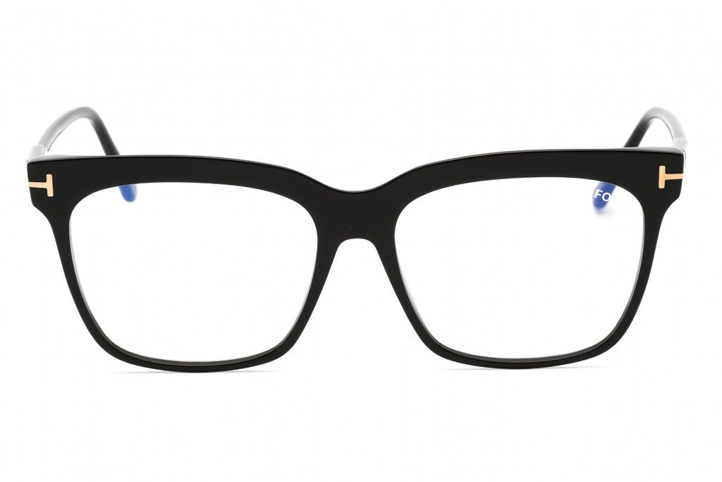 Tom Ford FT5768-B Eyeglasses Shiny black/Clear/Blue-light block lens Women's