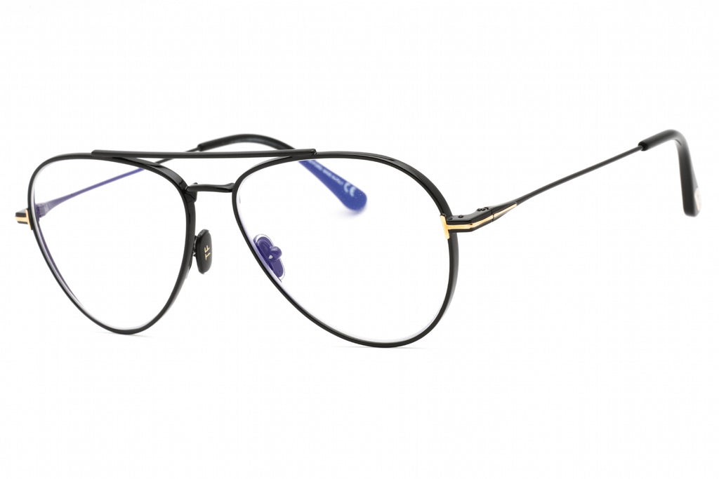 Tom Ford FT5800-B Eyeglasses Shiny black/Clear/Blue-light block lens Unisex