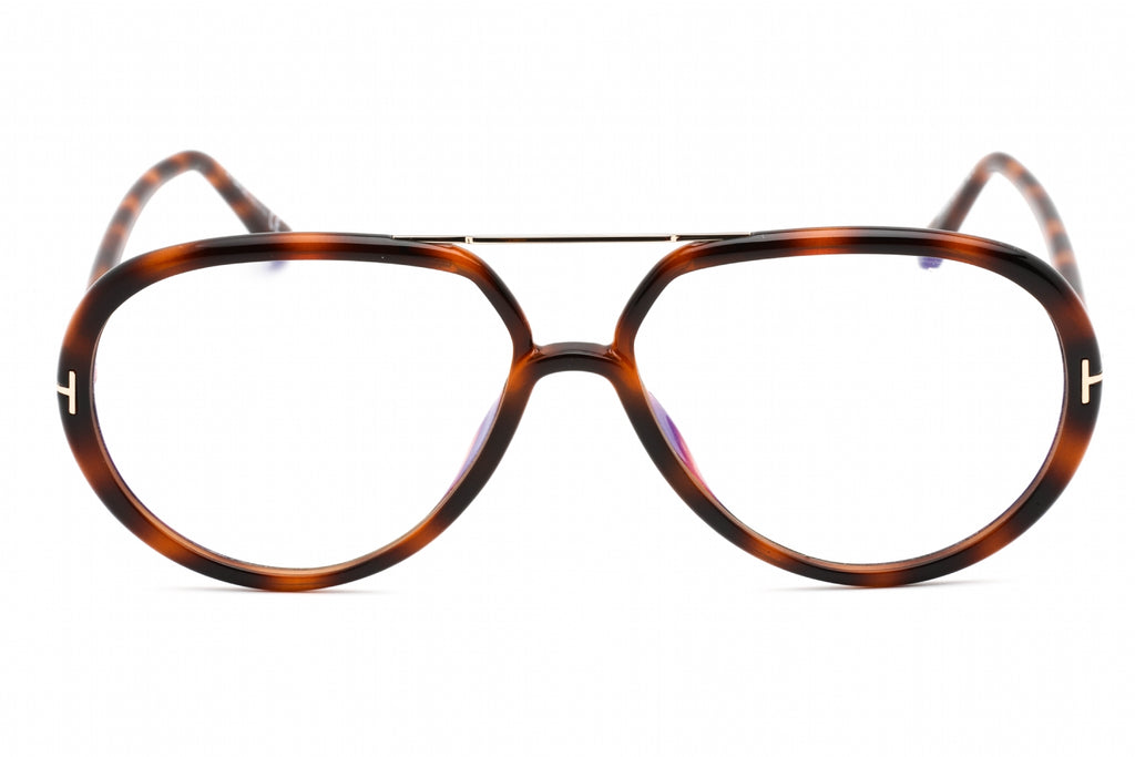 Tom Ford FT5838-B Eyeglasses Blonde havana/Clear/Blue-light block lens Unisex