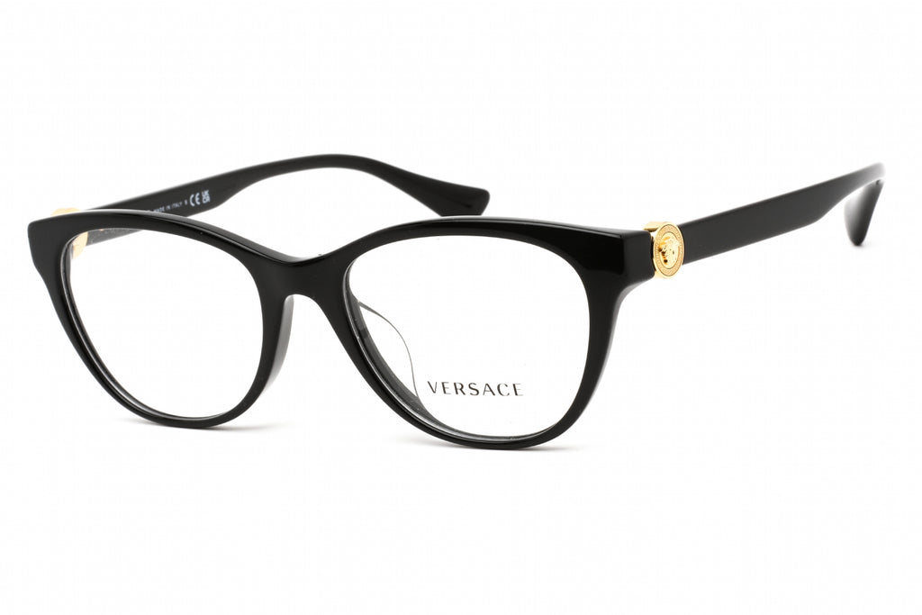 Versace 0VE3330F Eyeglasses Black/clear demo lens Women's