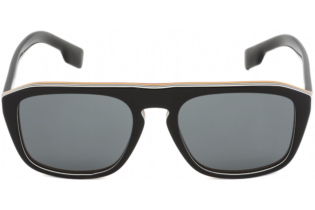 Burberry BE4286 Sunglasses Check Multilayer Black / Grey Polarized Men's