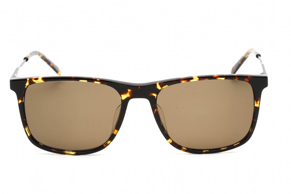Calvin Klein CK20711S Sunglasses SHINY AMBER TORTOISE/Clear demo lens Unisex