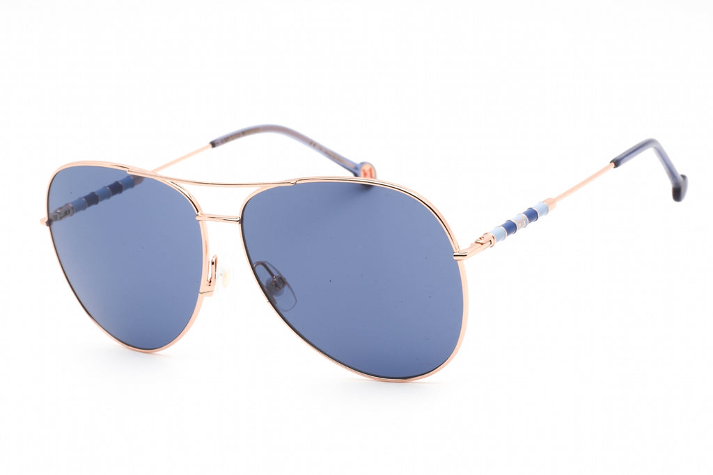 Carolina Herrera CH 0034/S Sunglasses Gold Copper / Blue Women's