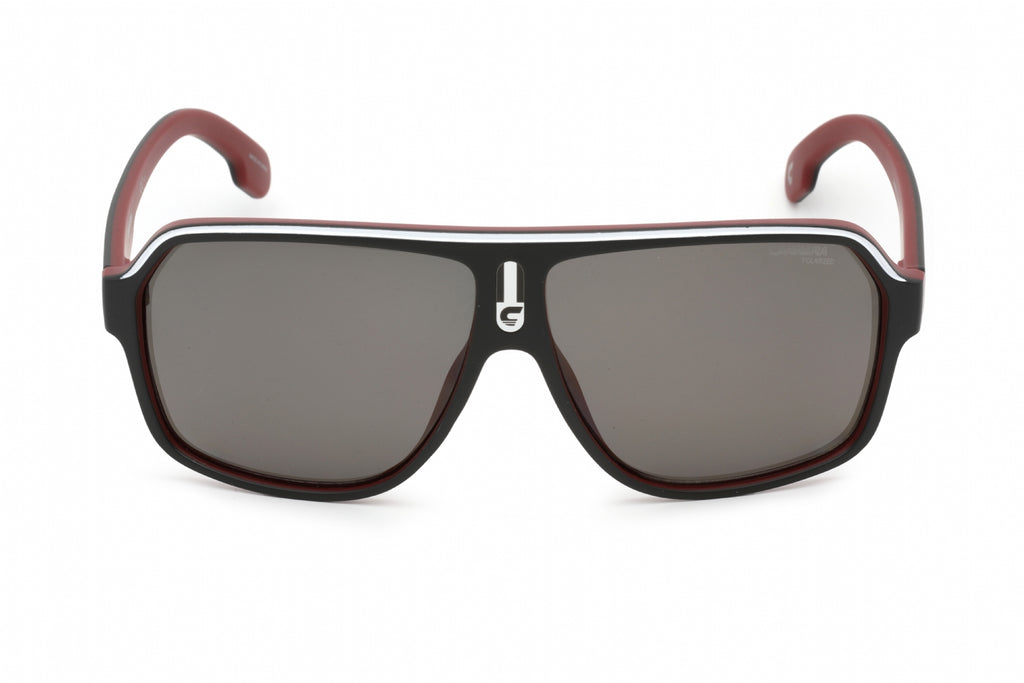 Carrera 1001/S Sunglasses Matte Black Red (M9) / Grey cp Polarized Unisex