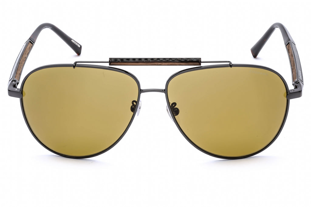 Chopard SCHC94 Sunglasses Ruthenium/Carbon Fiber/Wood / Brown Polarized Men's
