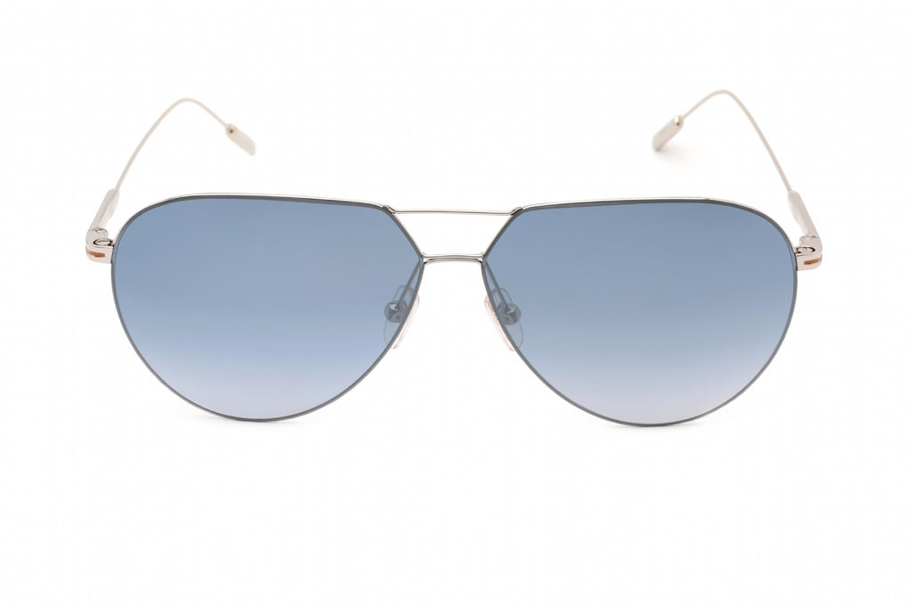 Ermenegildo Zegna EZ0185 Sunglasses Shiny Palladium/Silver Gradient Blue Mirror Men's