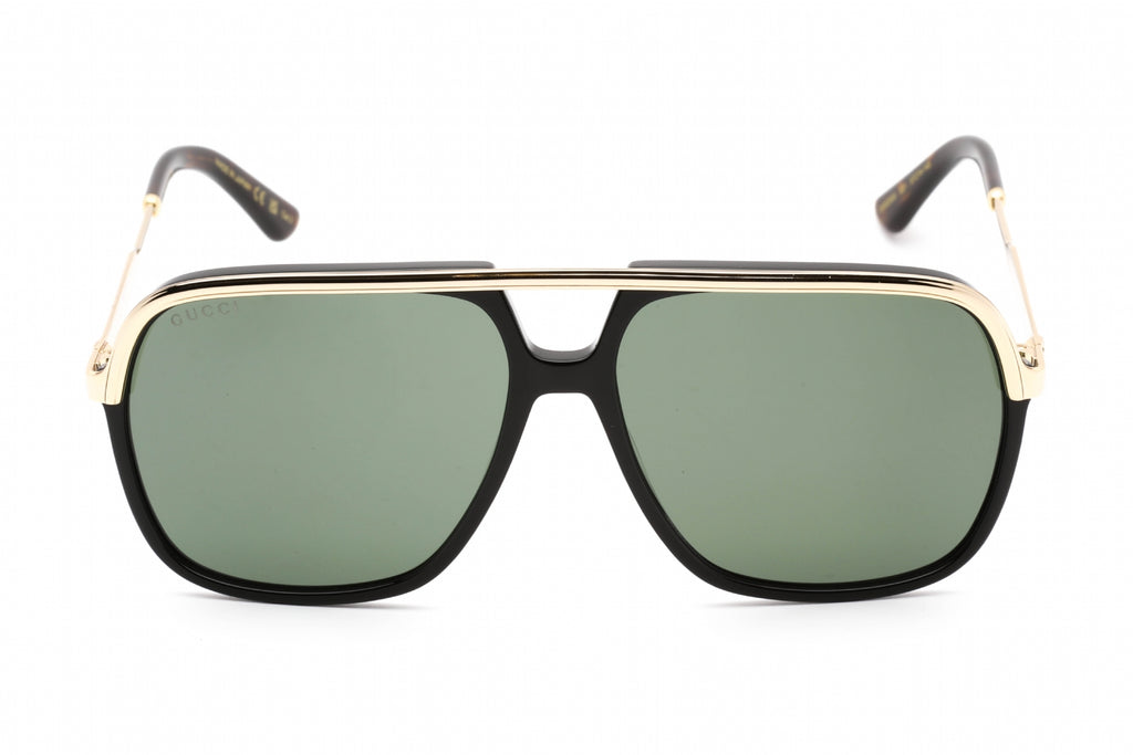 Gucci GG0200S Sunglasses Black/Gold / Green Unisex