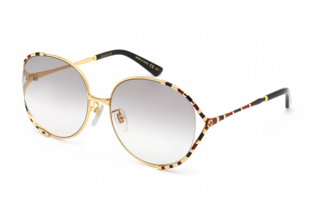 Gucci GG0595S Sunglasses Gold / Grey Women's