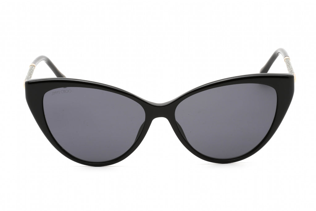 Jimmy Choo VAL/S Sunglasses Black / Dark Grey Women's