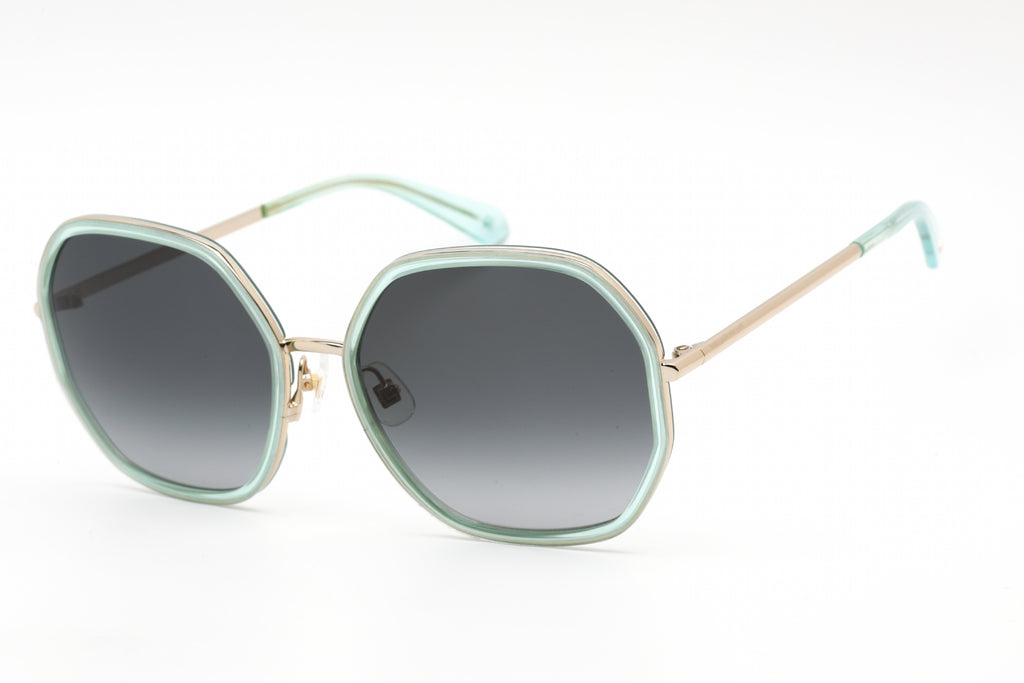 Kate Spade NICOLA/G/S Sunglasses GOLD TEAL/Grey Gradient Women's