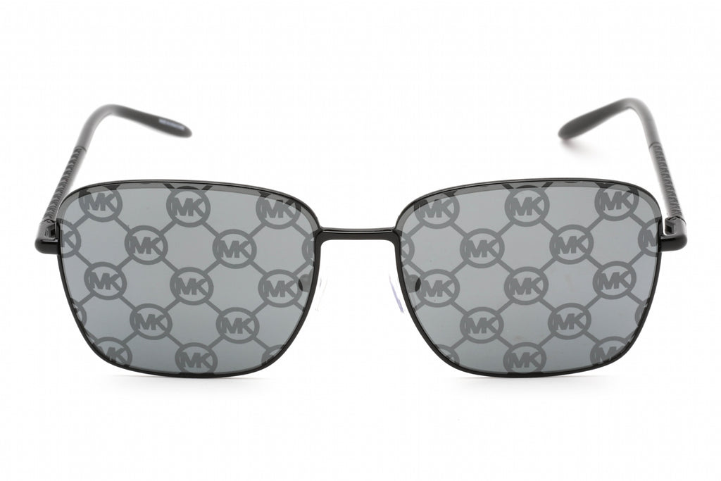 Michael Kors 0MK1123 Sunglasses Shiny Black / Dark Gray/MK Silver Mirrored C Women's