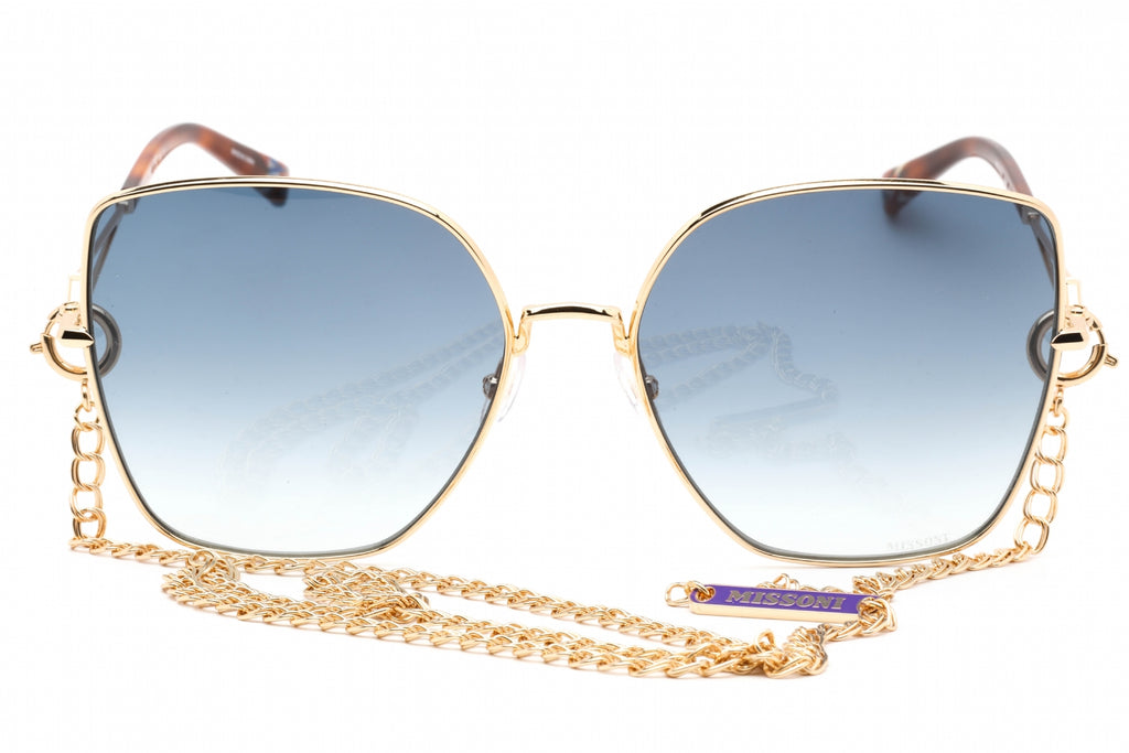 Missoni MIS 0052/S Sunglasses Rose Gold / Blue Shaded Women's