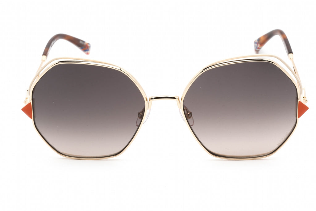 Missoni MIS 0075/S Sunglasses Gold Ivory / Brown Gradient Women's