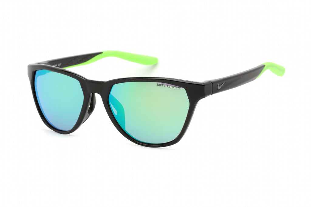 Nike NIKE MAVERICK RISE M DQ0870 Sunglasses Matte Black / Blue Green Unisex