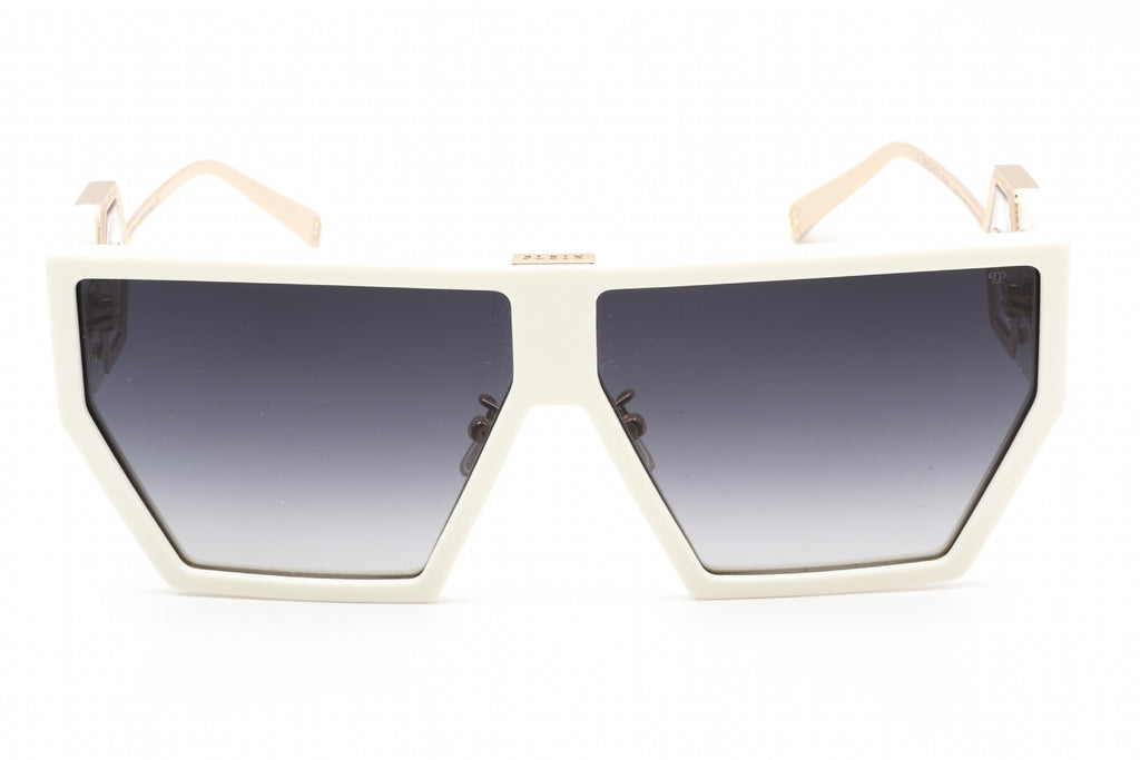 Philipp Plein SPP040M Sunglasses SHINY FULL CREAM / Grey Gradient Women's