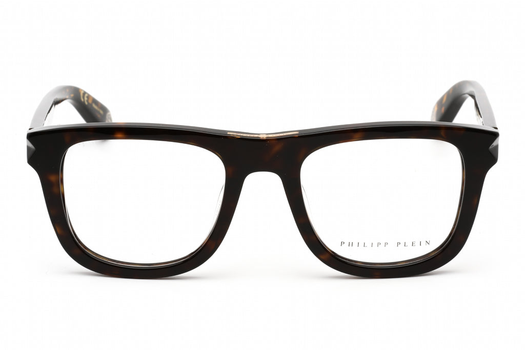 Philipp Plein VPP023V Eyeglasses SHINY DARK HAVANA / Clear demo lens Men's