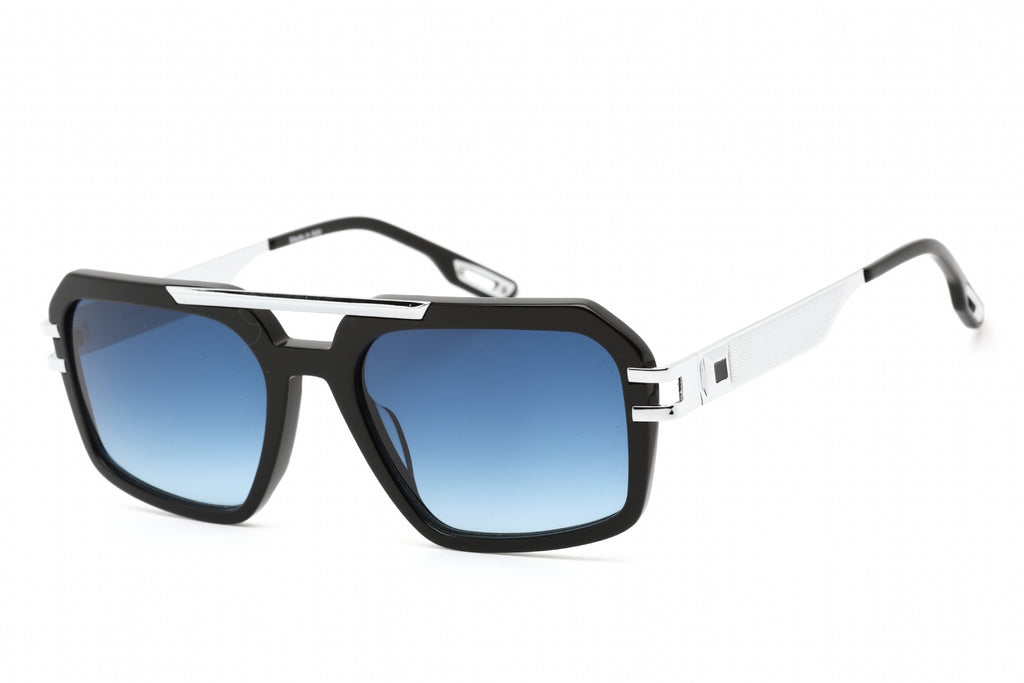 Porta Romana PORTA ROMANA 550 Sunglasses Black/Silver / Blue gradient Men's