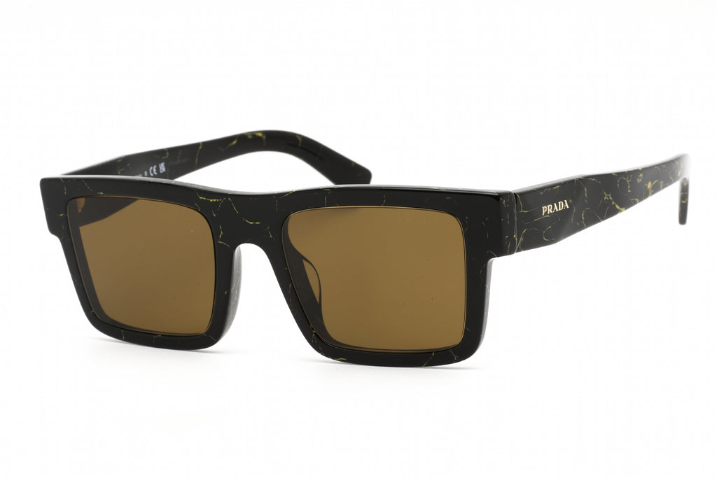 Prada 0PR 19WSF Sunglasses Black / Yellow Marble Men's