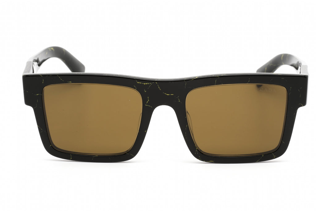 Prada 0PR 19WSF Sunglasses Black / Yellow Marble Men's