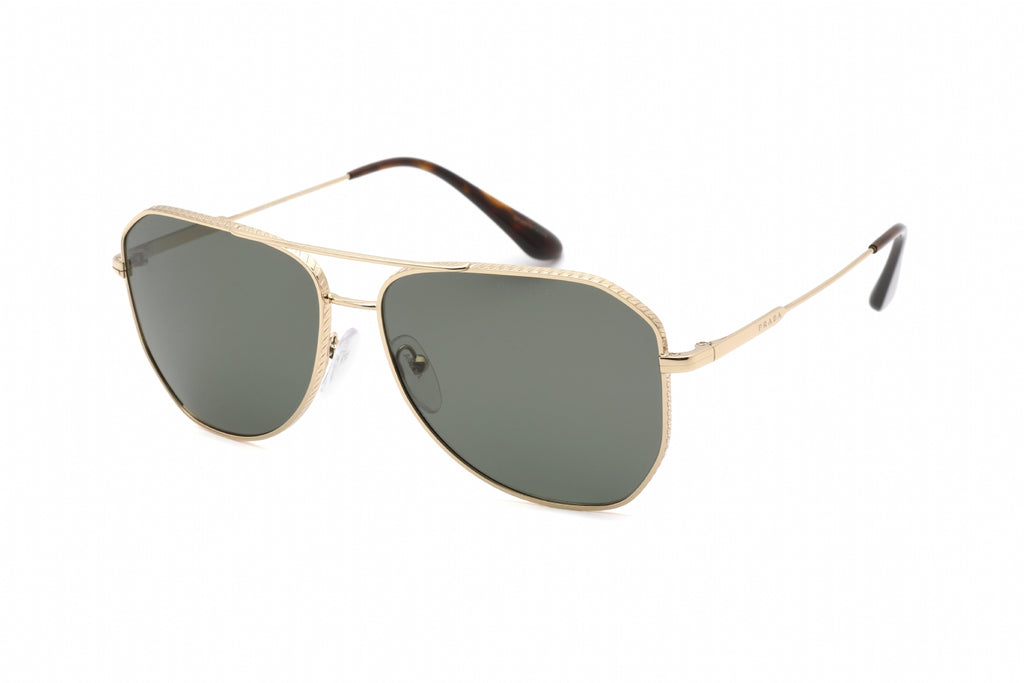 Prada 0PR 63XS Sunglasses Pale Gold / Polarized Green Women's