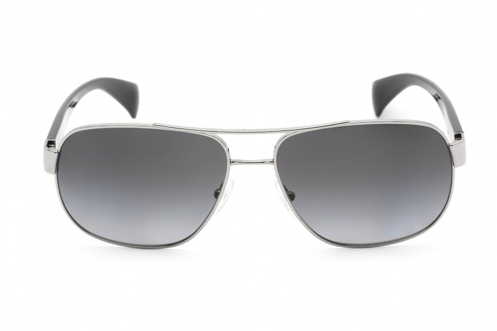 Prada PR52PS Sunglasses Shiny Gunmetal Black / Polarized Grey Women's