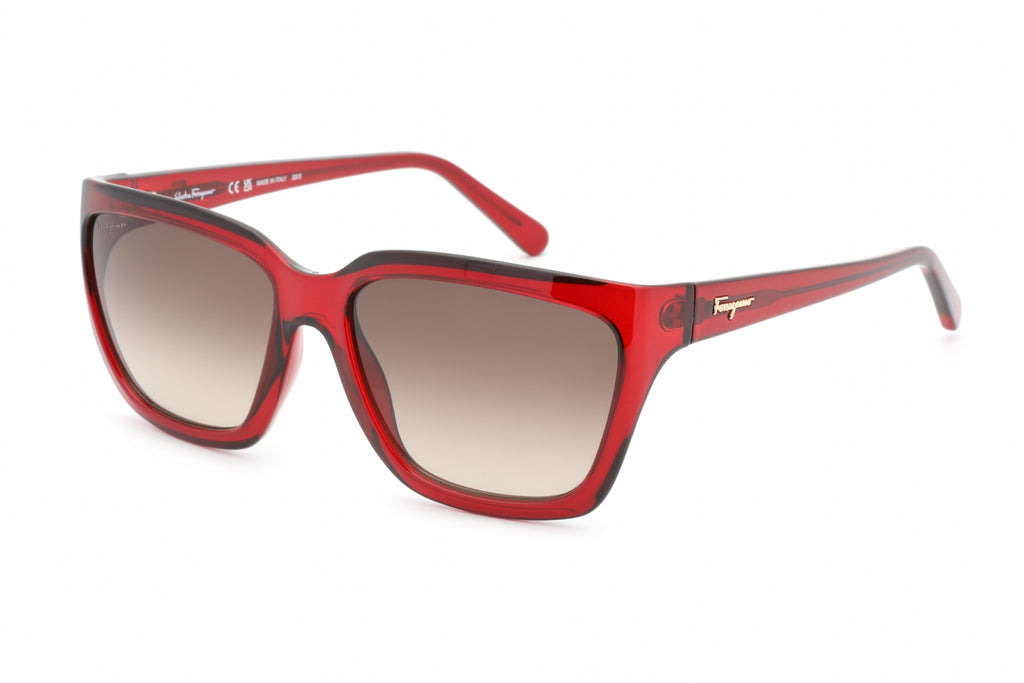 Salvatore Ferragamo SF1018S Sunglasses CRYSTAL WINE / Brown Gradient Women's