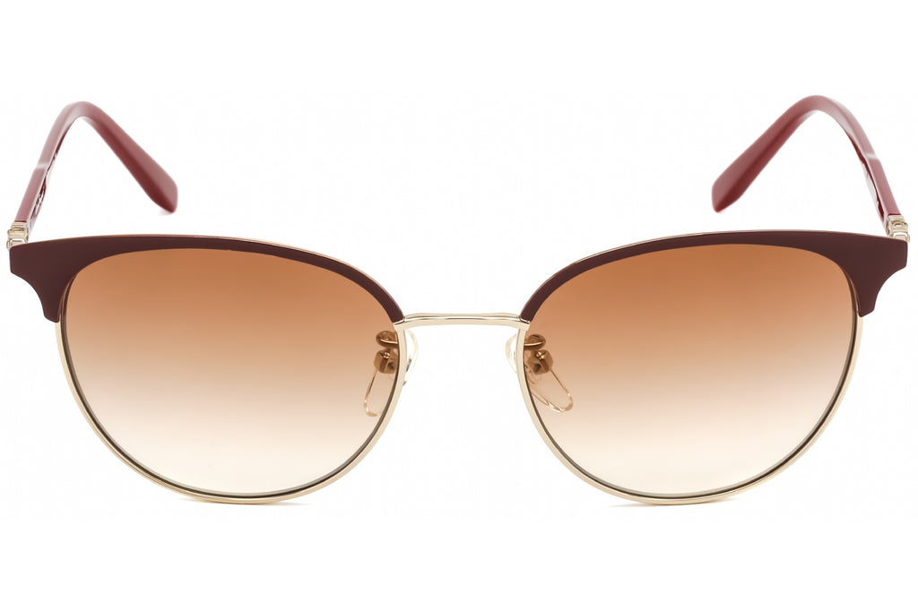 Salvatore Ferragamo SF2201S Sunglasses Light Gold/Burgundy / Brown Gradient Women's