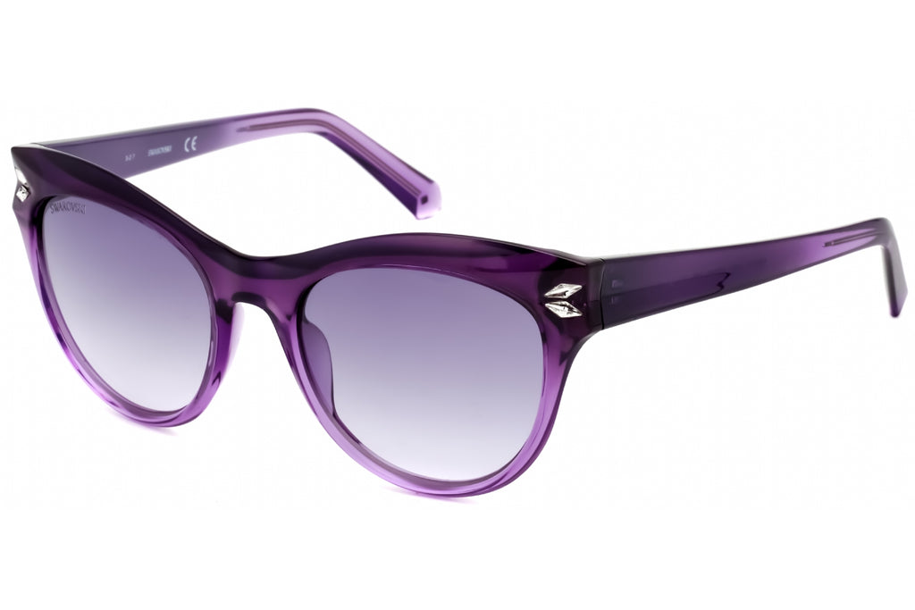 Swarovski SK0171 Sunglasses Shiny Lilac / Violet Mirror Women's