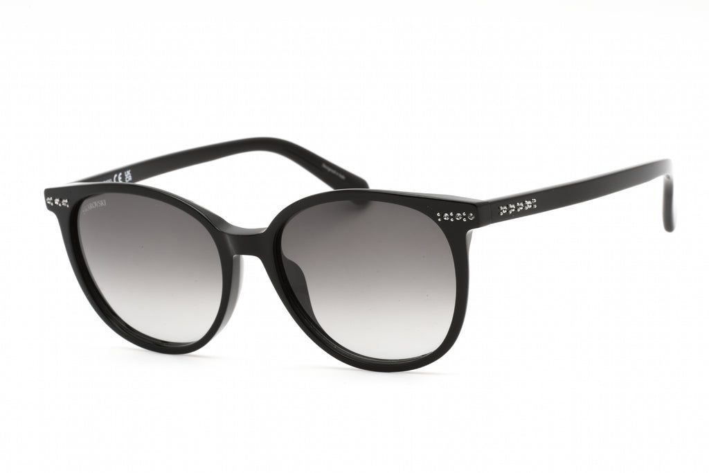 Swarovski SK0354 Sunglasses Shiny Black / Gradient Smoke Women's