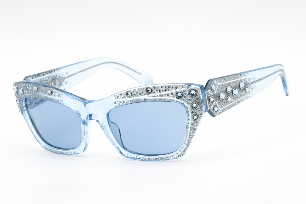 Swarovski SK0380 Sunglasses Shiny Blue / Blue Women's