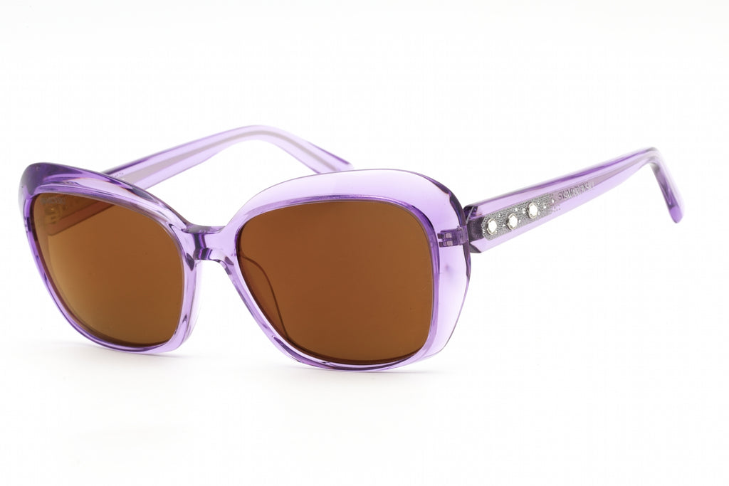 Swarovski SK0383 Sunglasses Shiny Purple / Brown Mirror Women's