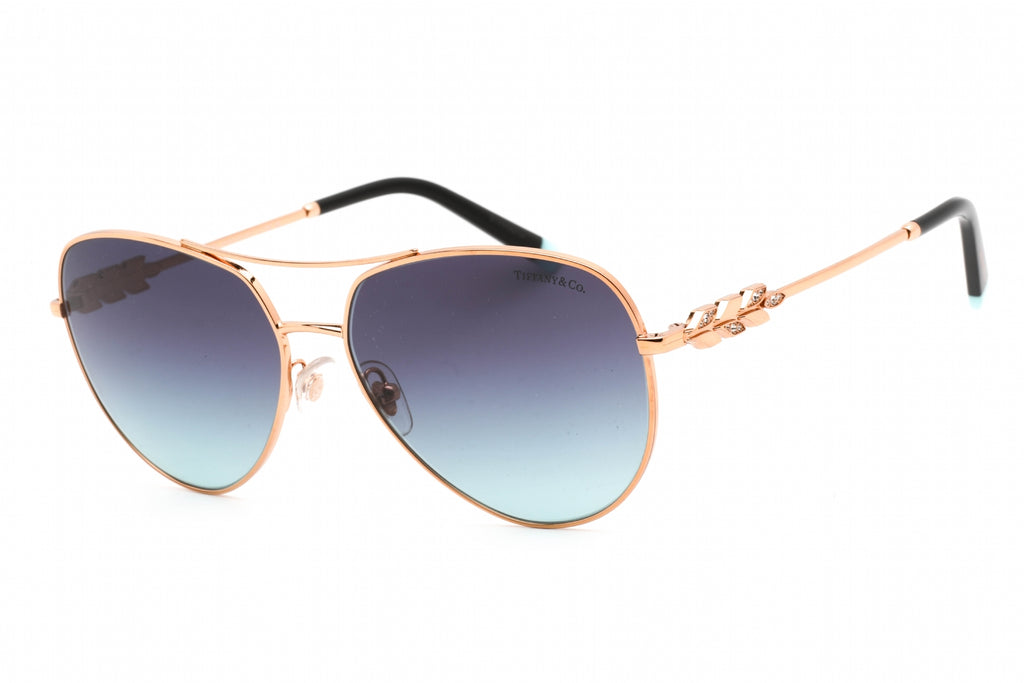 Tiffany 0TF3083B Sunglasses Gold / Azure Gradient Blue Women's