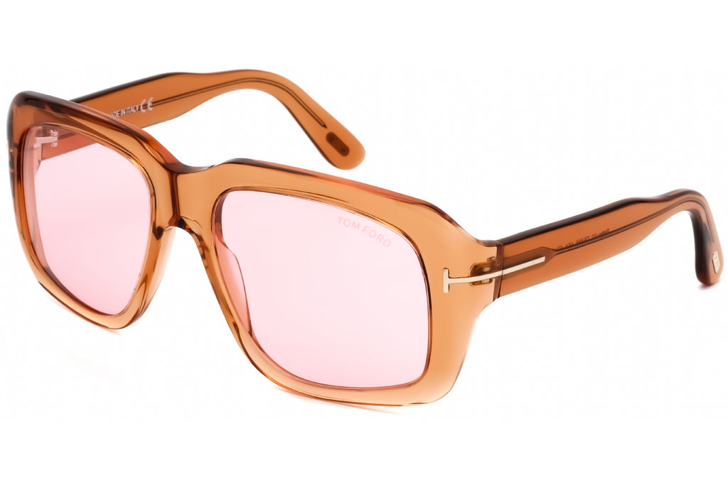 Tom Ford FT0885 Sunglasses shiny light brown / violet Women's