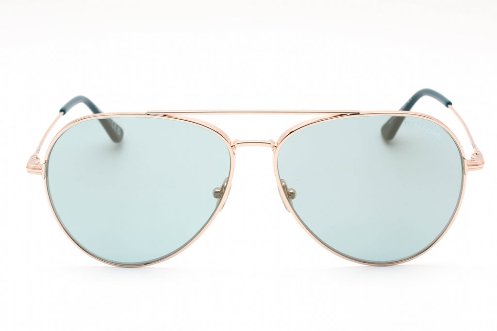 Tom Ford FT0996 Sunglasses shiny rose gold / blue mirror Unisex