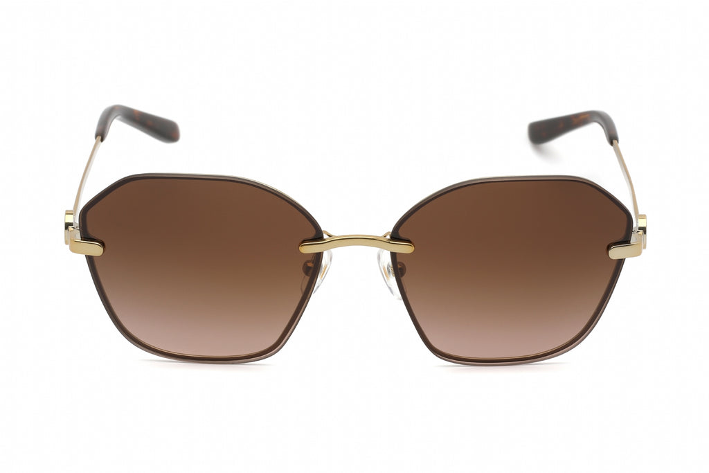 Tory Burch 0TY6081 Sunglasses Shiny Gold / Dark Brown Gradient Women's