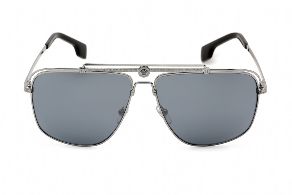 Versace 0VE2242 Sunglasses Gunmetal / Light Grey Mirrored Black Unisex