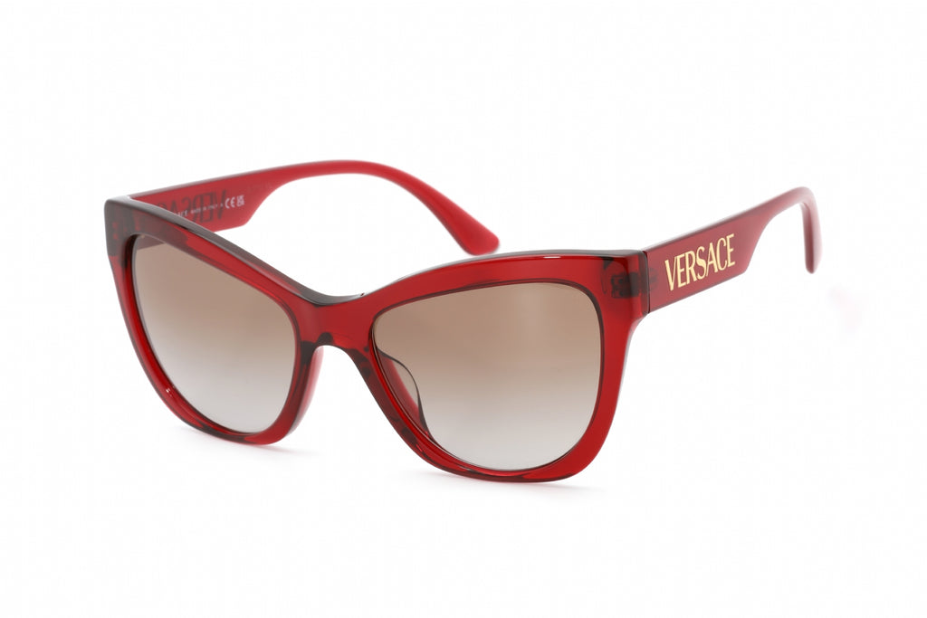 Versace 0VE4417U Sunglasses Transparent Red / Grey Gradient Brown Women's