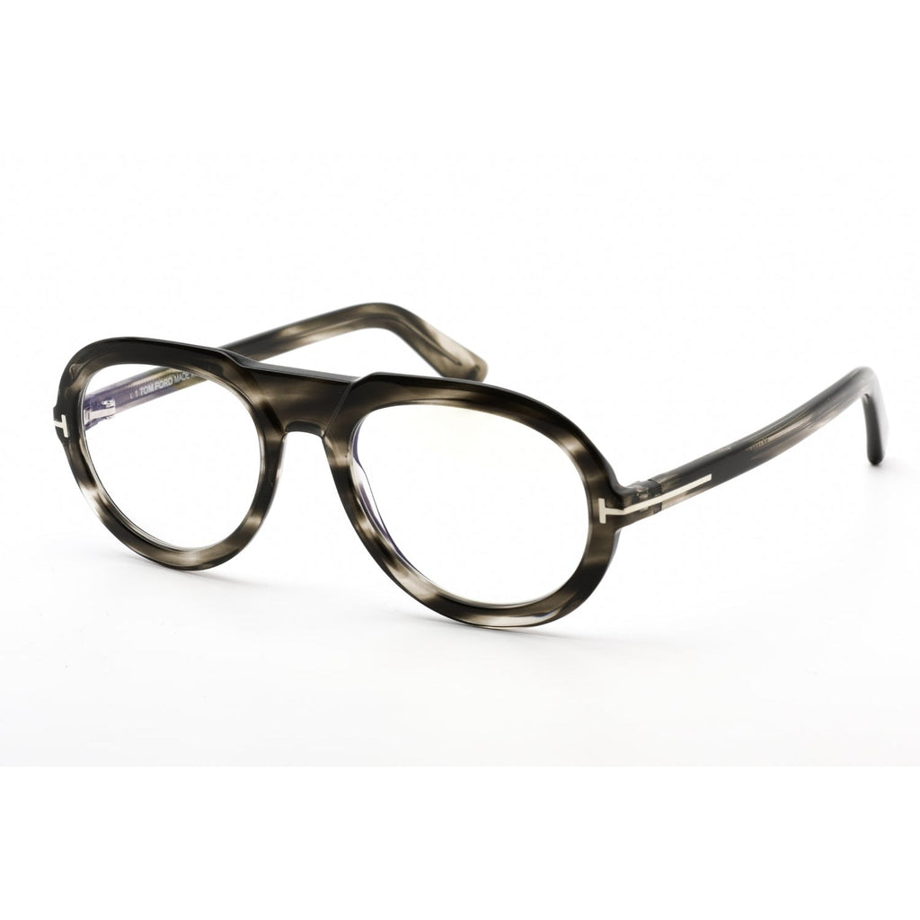Tom Ford FT5755-B Eyeglasses Havana / Other / Clear / Blue Block Lens Men's-AmbrogioShoes