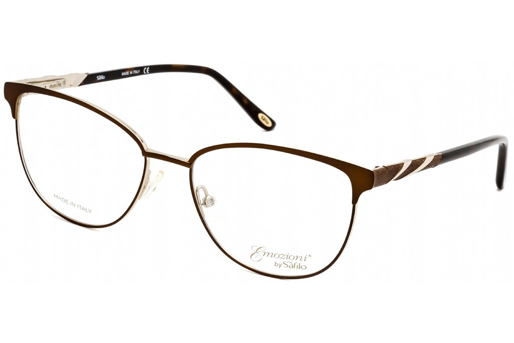Emozioni EM 4399 Eyeglasses Brown Gold / Clear Lens Women's