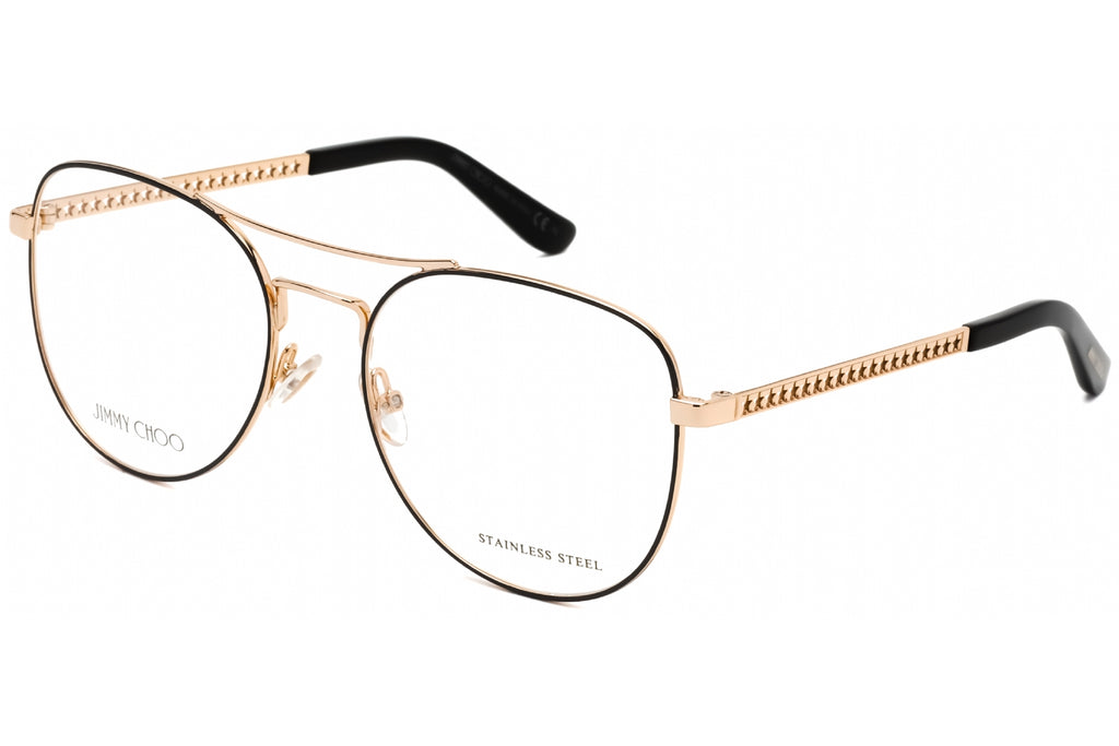 Jimmy Choo Jc 200 Eyeglasses Dark Ruthenium Gold / Clear Lens Women's